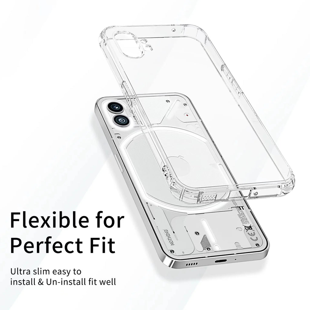 For Nothing Phone 1 Cases, Crystal Clear Flexible Soft TPU Bumper Shockproof Mobile Back Cover Phone Case for Nothing Phone 1