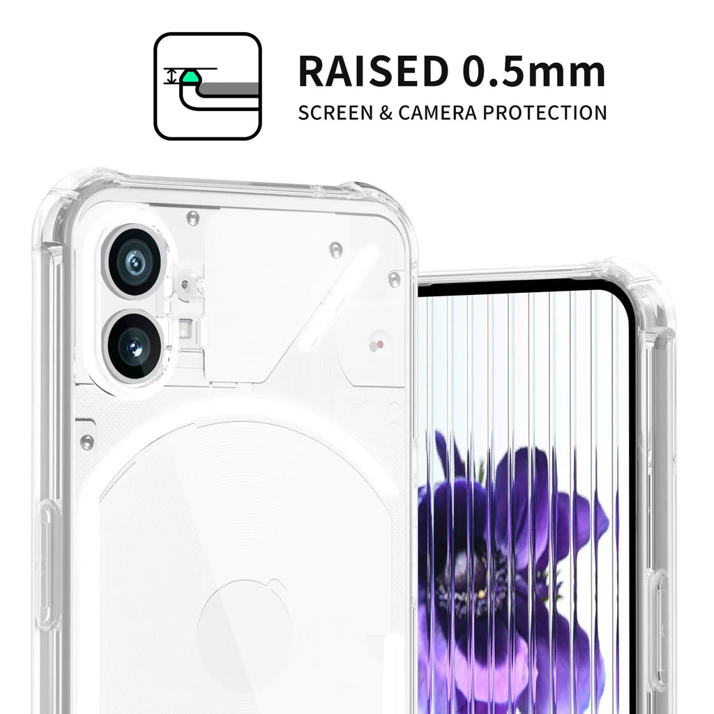 For Nothing Phone 1 Cases, Crystal Clear Flexible Soft TPU Bumper Shockproof Mobile Back Cover Phone Case for Nothing Phone 1
