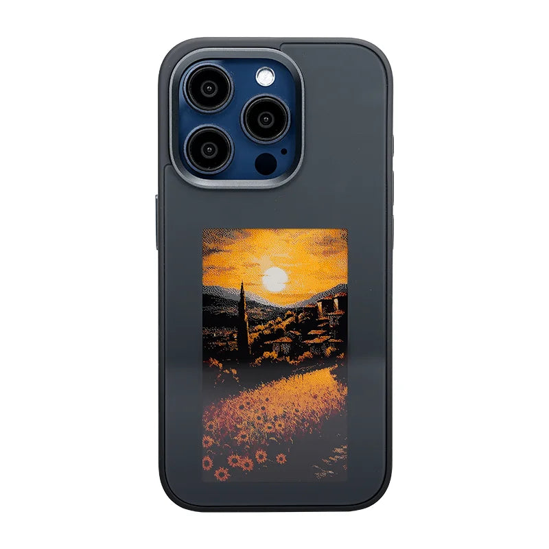 NFC LED Smart E Ink Screen Phone Cases for iPhone