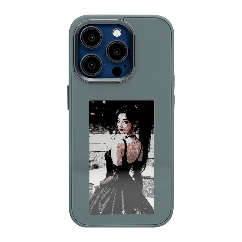 NFC LED Smart E Ink Screen Phone Cases for iPhone