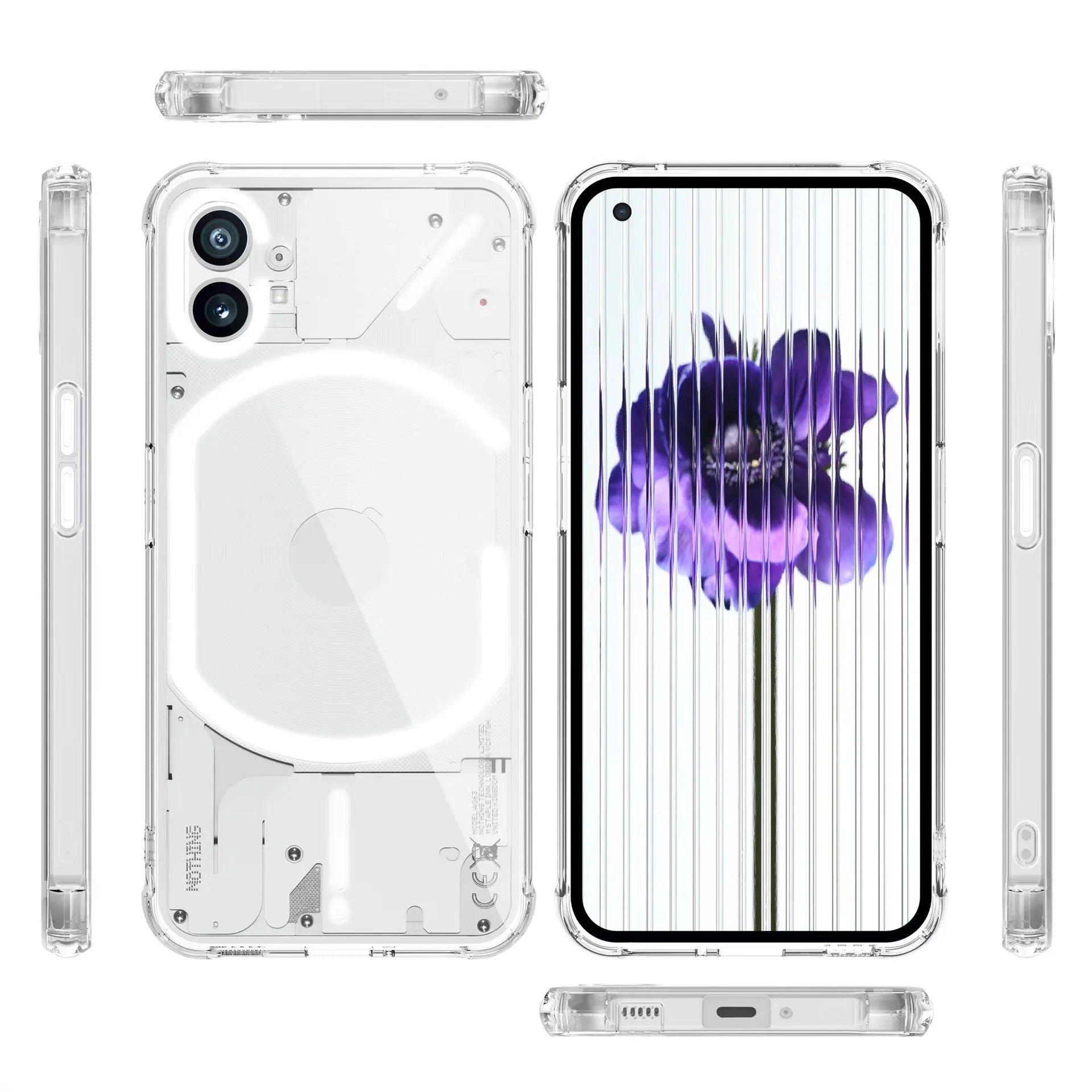 For Nothing Phone 1 Cases, Crystal Clear Flexible Soft TPU Bumper Shockproof Mobile Back Cover Phone Case for Nothing Phone 1