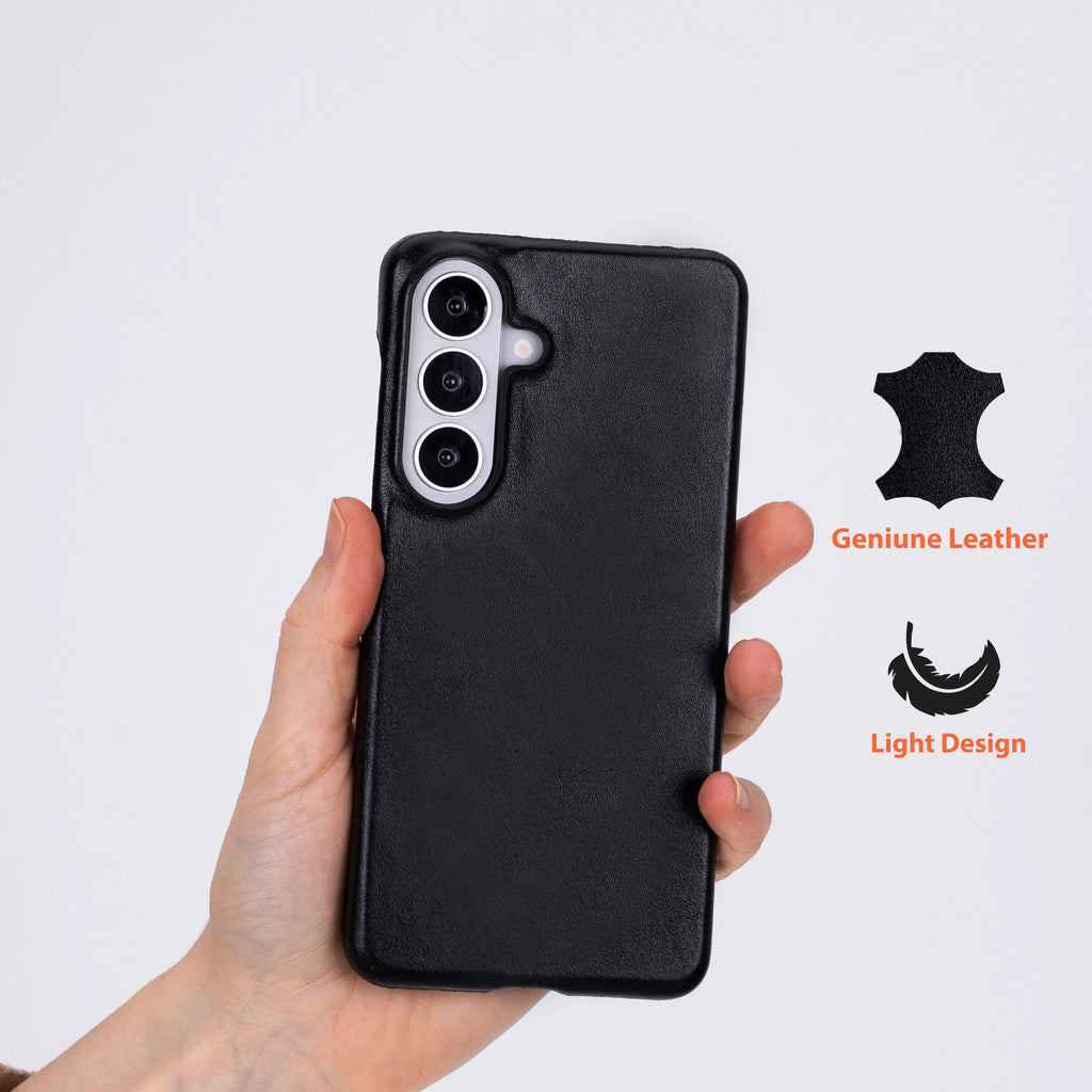 Marion Samsung Galaxy S26 Leather Case – Genuine Leather Slim Cover