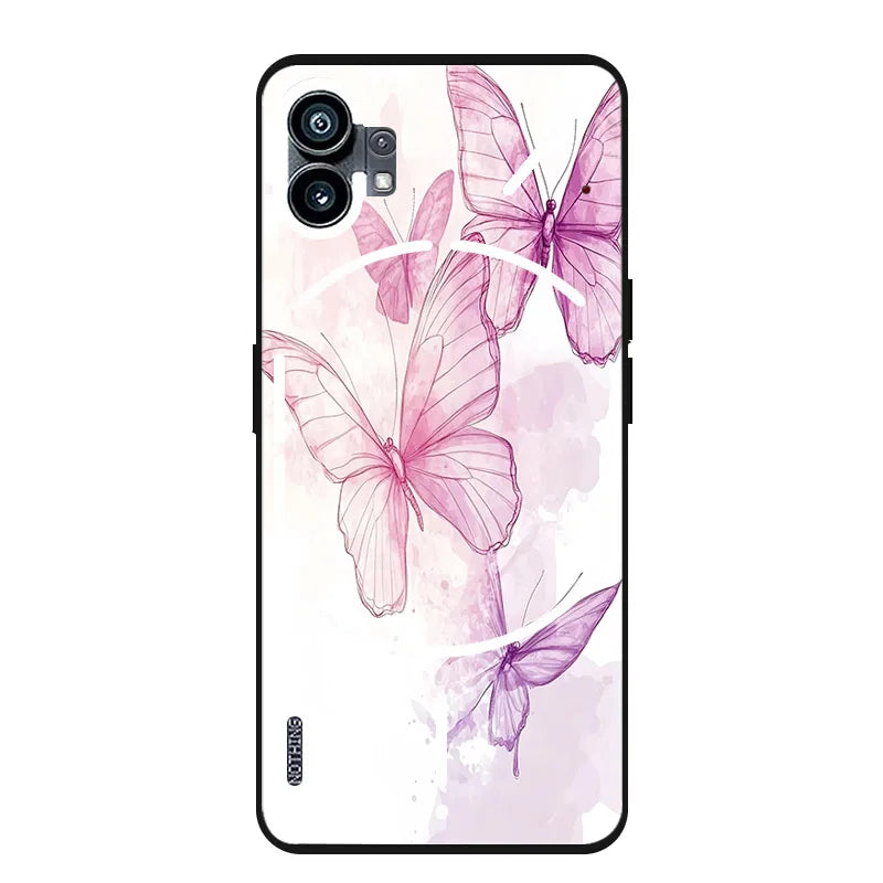 For Nothing Phone 2 1 Two One Case Marble Painted Soft Matte Silicone Back Cover For Nothing Phone2 Phone1 2 3 Full Phone Shell