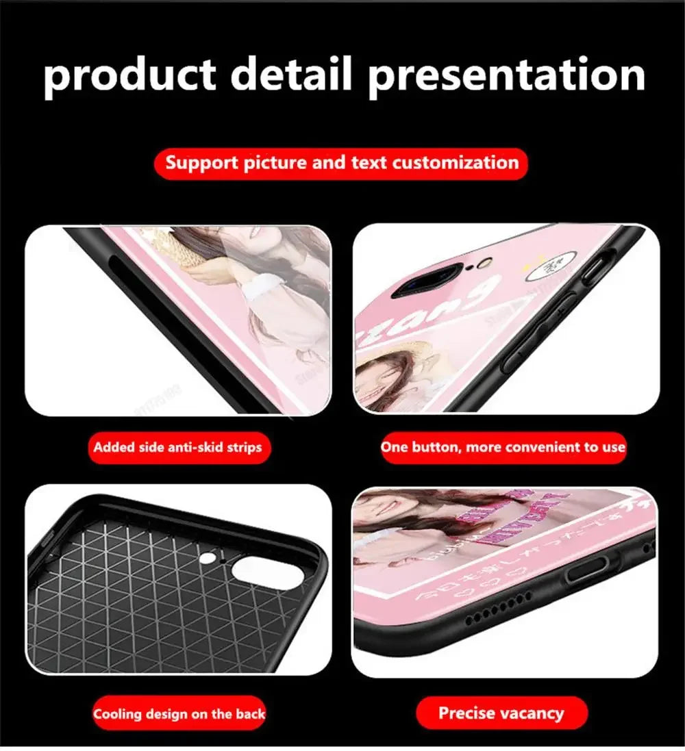 DIY Photo Phone Case for iPhone 17 Pro Max Air 16 Plus 15Pro 14 13 12 Mini 11 Custom Personalized Picture Silicone Glass Cover
