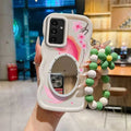 3 Pcs(Light Delicate Petals Phone Case+Lanyard+Stand)Phone Case for Samsung Galaxy