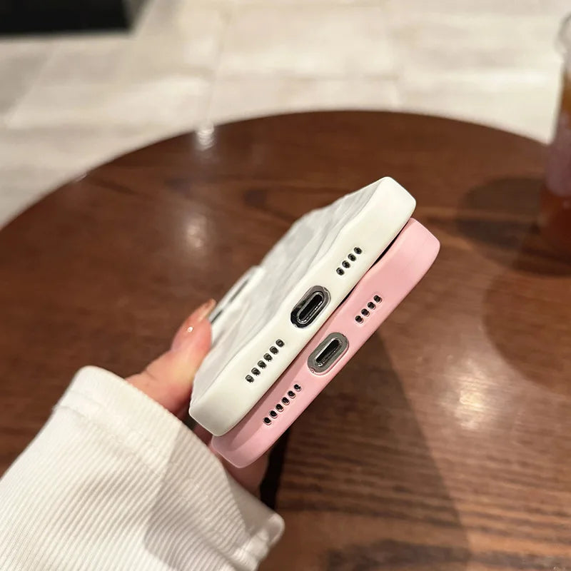 Personalized Wrinkled Phone Case For iPhone 16 15 14 13 12 11 Pro Max SE2 SE3 7 8 Plus XS Max X XR Soft Phone Case Back Cover