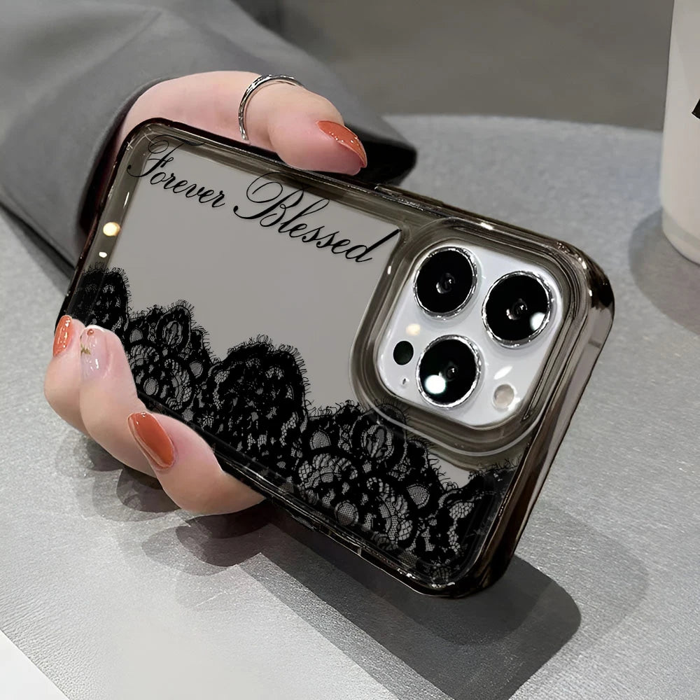 Black Lace Phone Case for iPhone