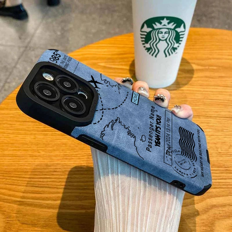 Airplane Flight Route Design Phone Case for iPhone