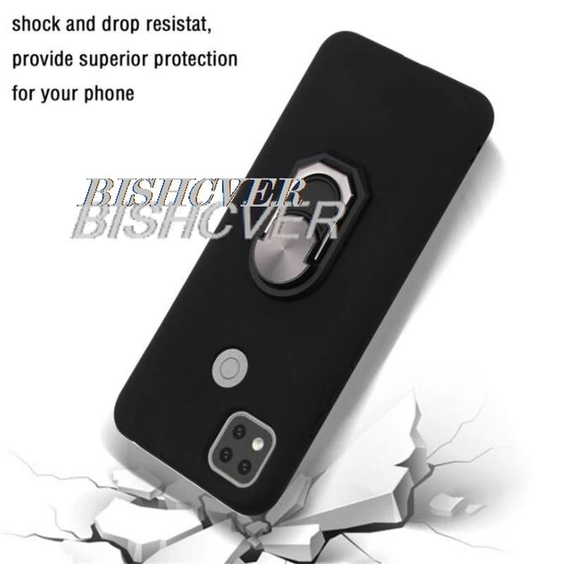 Magnet Phone Case For Fairphone 6 5 Fairphone5 Fairphone6 Gen 6 Shockproof Soft TPU Silicone Cover With Ring Holder
