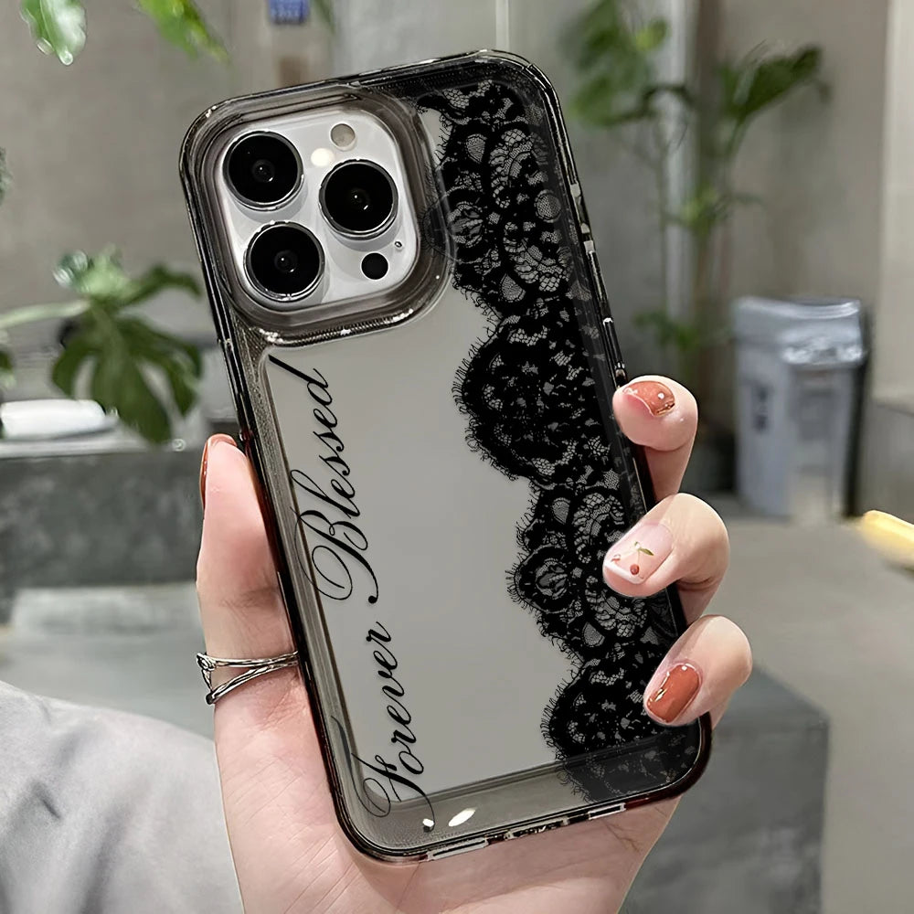 Black Lace Phone Case for iPhone