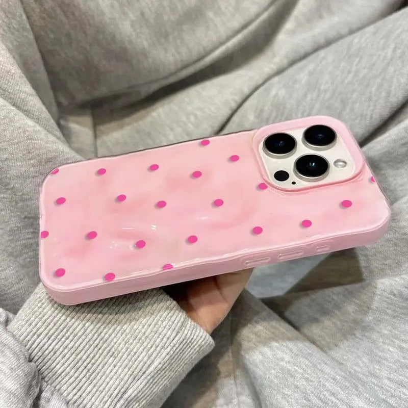 Black Polka Dots Phone Case For IPhone