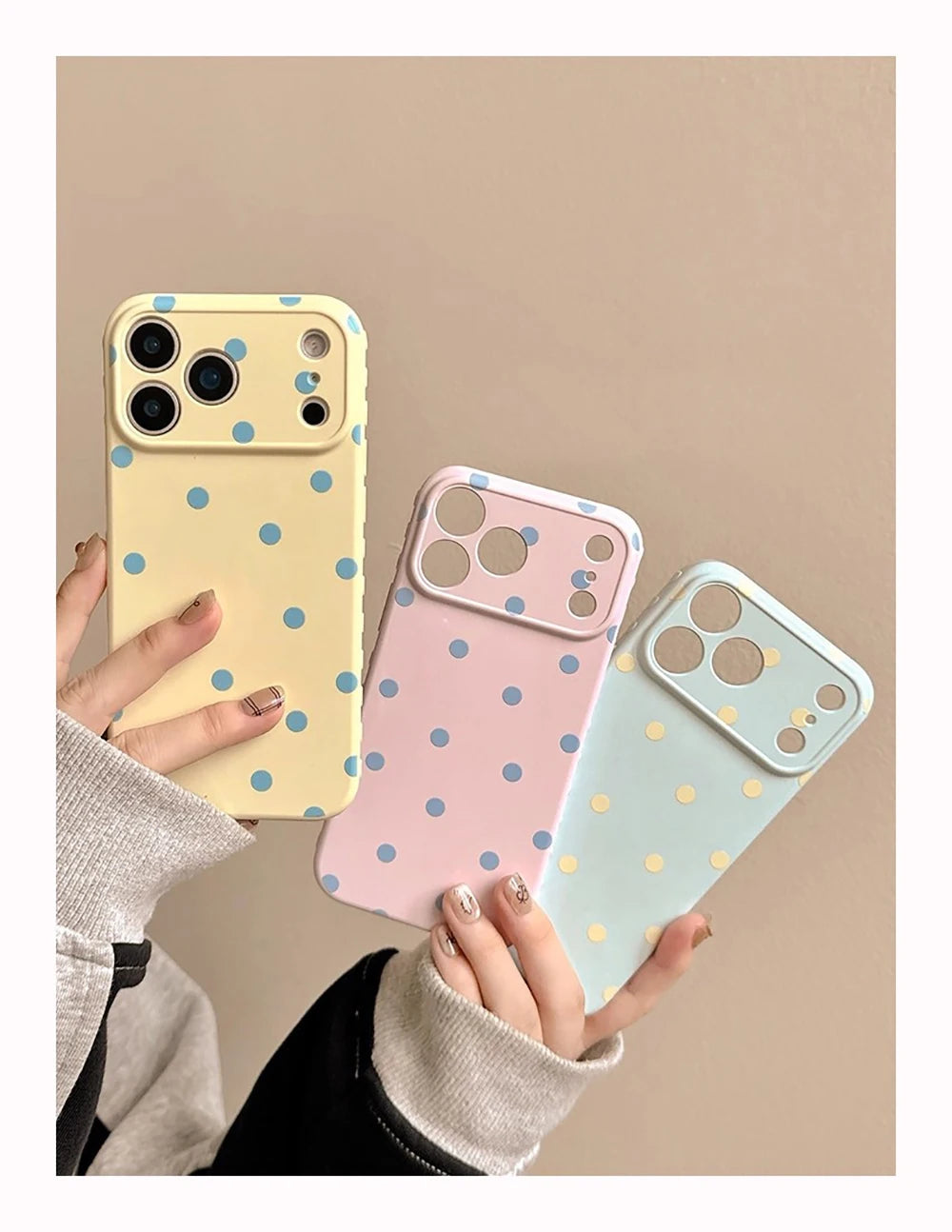 INS Lovely Polka Dot Cute Soft Phone Case for iPhone