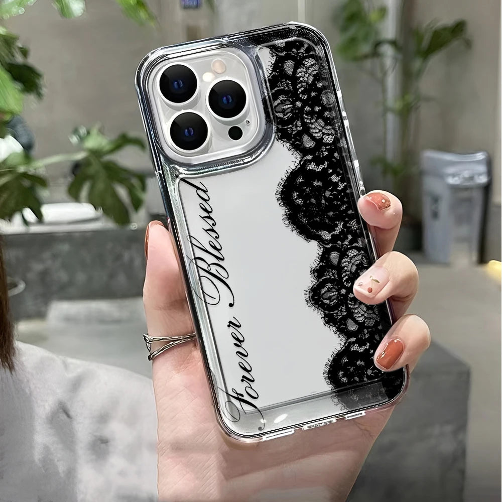 Black Lace Phone Case for iPhone