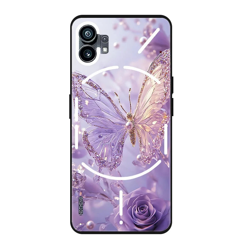 For Nothing Phone 2 1 Two One Case Marble Painted Soft Matte Silicone Back Cover For Nothing Phone2 Phone1 2 3 Full Phone Shell