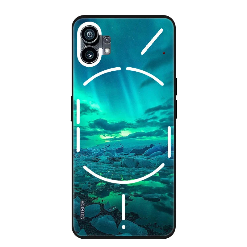 For Nothing Phone 2 1 Two One Case Marble Painted Soft Matte Silicone Back Cover For Nothing Phone2 Phone1 2 3 Full Phone Shell