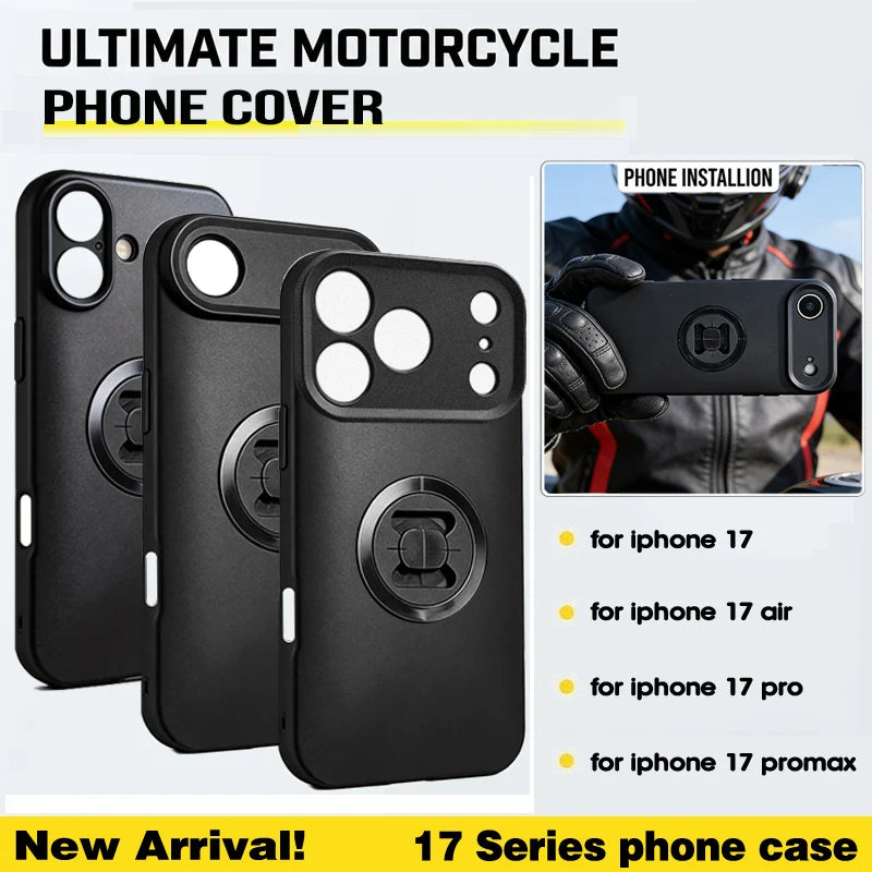 Phone holder Mobile Phone Case for iPhone 17 17Pro 17Air  17ProMax Motorcycle/Bike Moto Mount Cell Phone Cover Shockproof Case