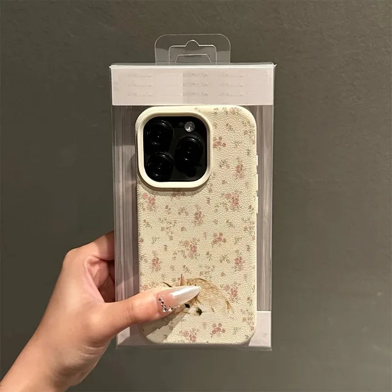 Cute Deer and Full Floral Pattern Design Shockproof Phone Case For iPhone