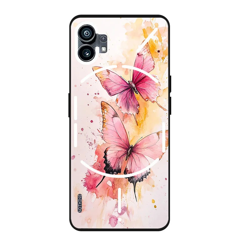 For Nothing Phone 2 1 Two One Case Marble Painted Soft Matte Silicone Back Cover For Nothing Phone2 Phone1 2 3 Full Phone Shell