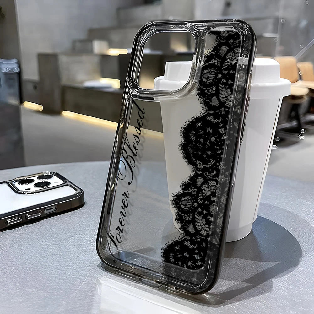 Black Lace Phone Case for iPhone