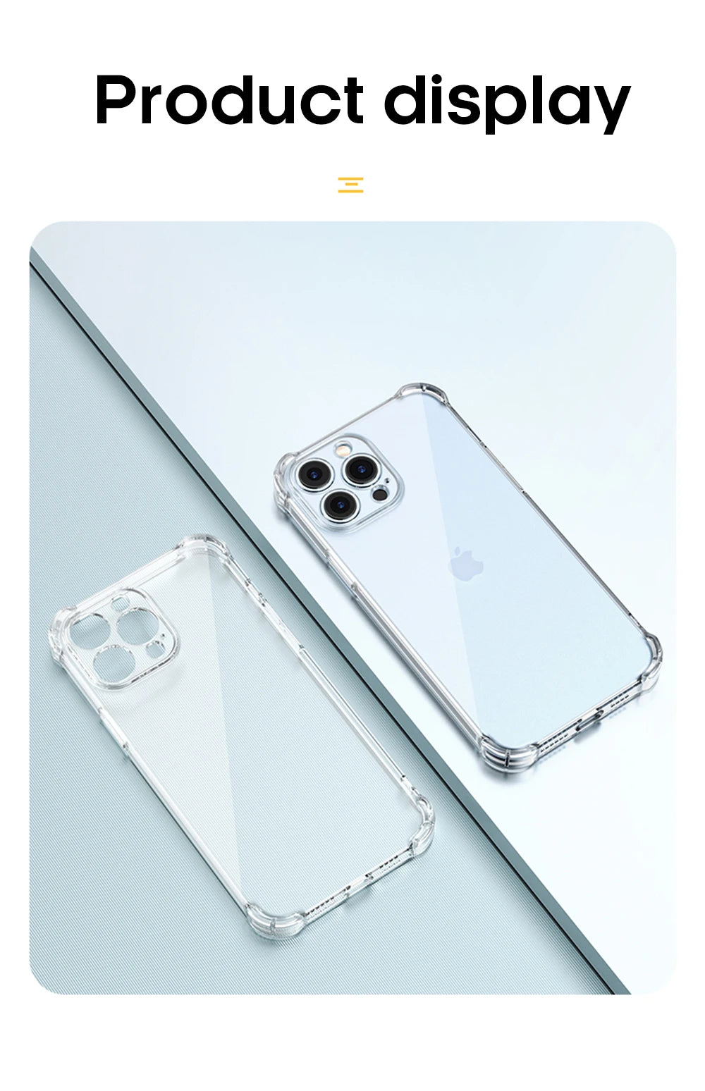 Shockproof Silicone Clear Phone Case for iPhone