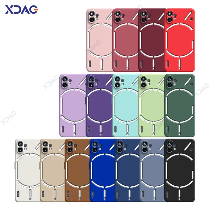 Original Mobile Phone Case for Nothing Phone 1 NothingPhone1 5G 360 Soft Luxury Square Liquid Silicone Back Cover Waterproof Bag