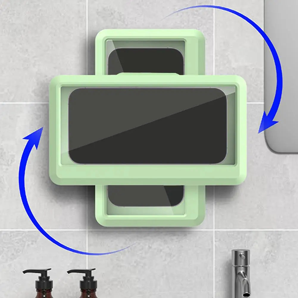 Bathroom Waterproof Phone Case Home Wall Phone Case Stand Box Self-adhesive Touch Screen Phone Cover Shower Sealing Storage