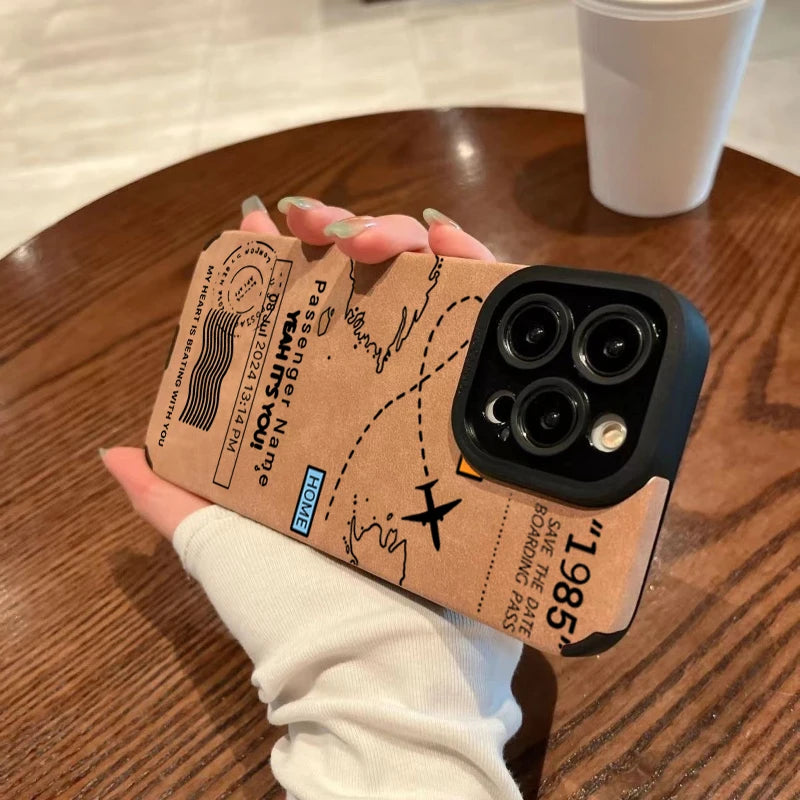 Airplane Flight Route Design Phone Case for iPhone