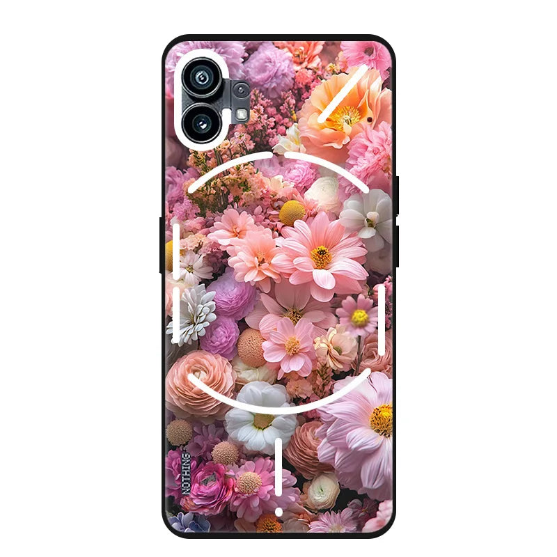 For Nothing Phone 2 1 Two One Case Marble Painted Soft Matte Silicone Back Cover For Nothing Phone2 Phone1 2 3 Full Phone Shell