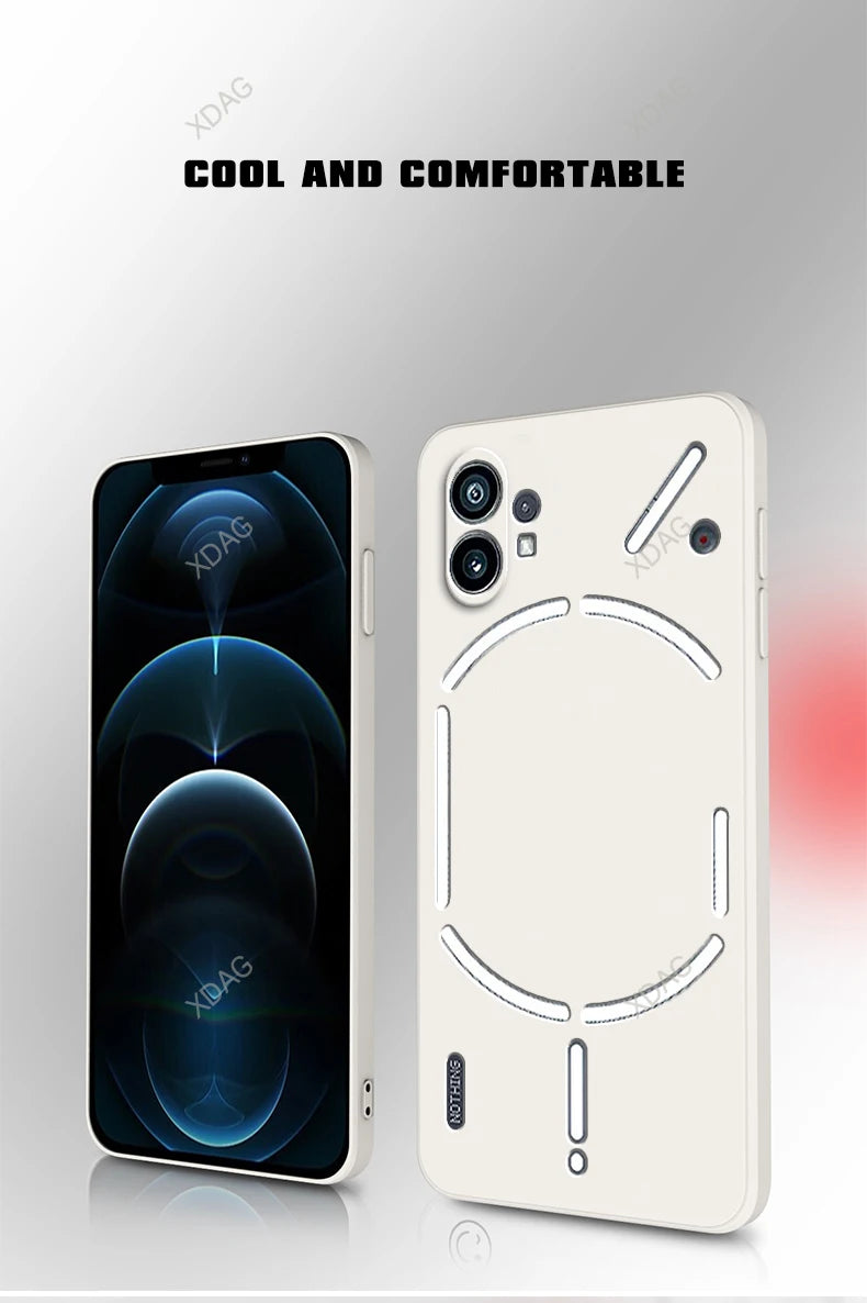 Phone Case for Nothing Phone (1) 1 One 5G A063 Fashion Simple High Qualtiy Original Liquid Silicone Camera Protection Back Cover