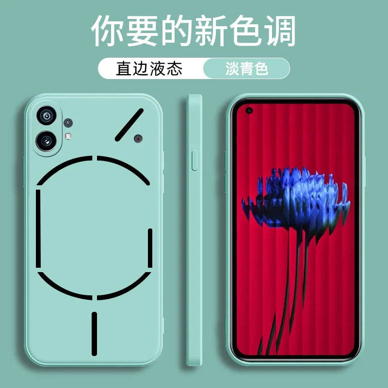For Nothing Phone One 2 3a pro /Phone 1 A063 Case, Liquid Square Ultra-Thin Slim Fit Soft Silicone Cases for Nothing Phone 1 2R