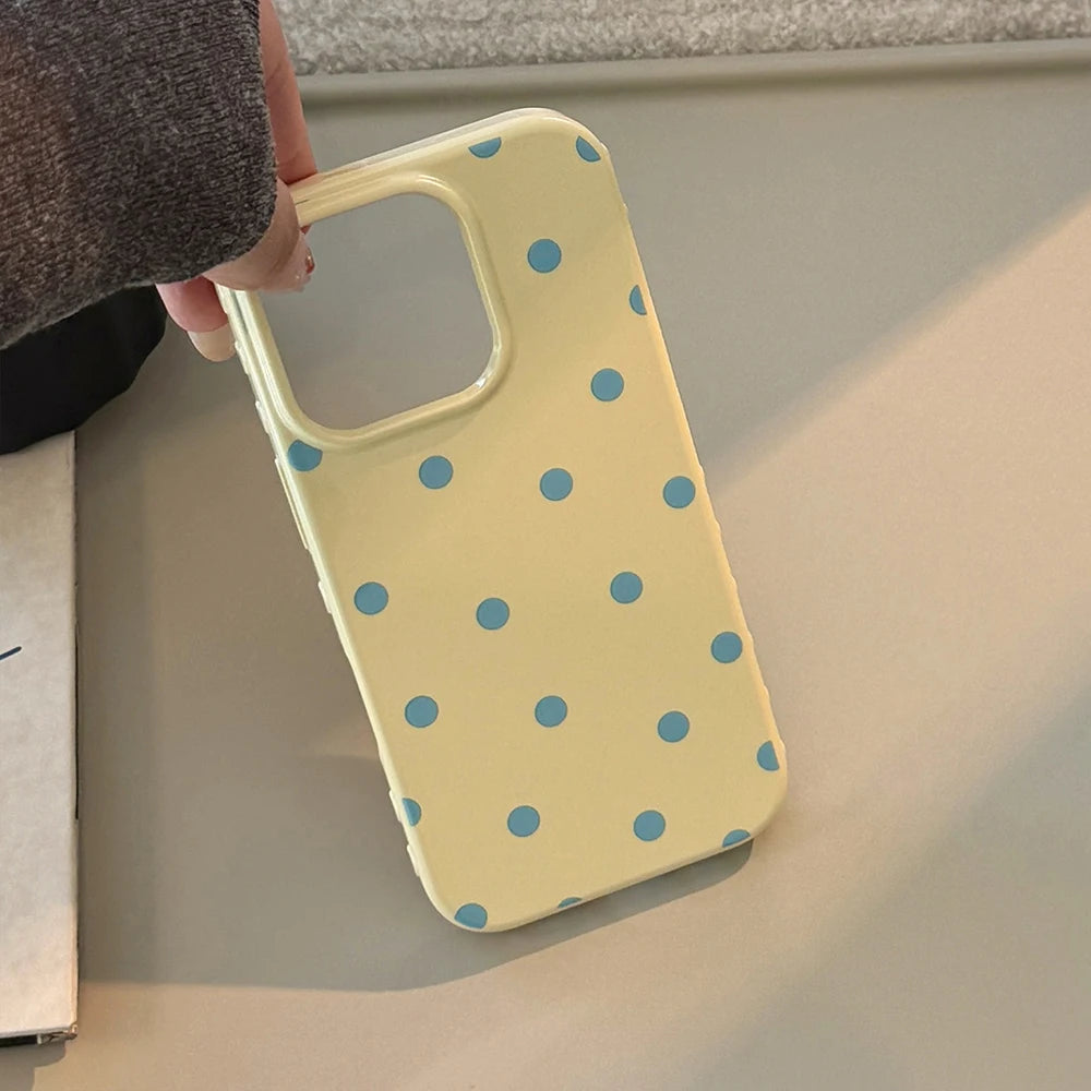 INS Lovely Polka Dot Cute Soft Phone Case for iPhone