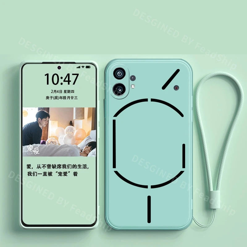Liquid Silicone Case For Nothing Phone 2 1 3 2A CMF 2 Pro Phone Case Shockproof Protective Soft Cover with Screen Film Protector