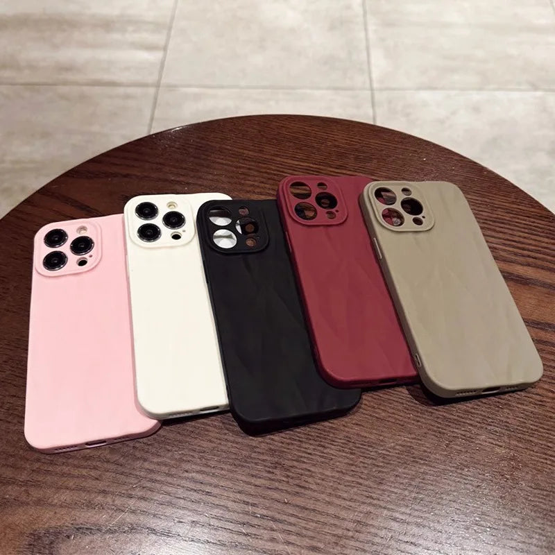 Personalized Wrinkled Phone Case For iPhone 16 15 14 13 12 11 Pro Max SE2 SE3 7 8 Plus XS Max X XR Soft Phone Case Back Cover