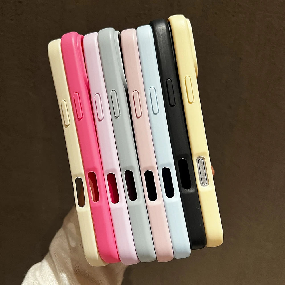 Candy Color Silicone Protective Phone Case For iPhone