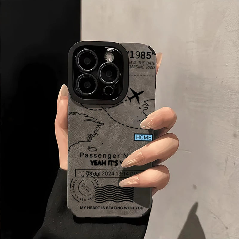 Airplane Flight Route Design Phone Case for iPhone