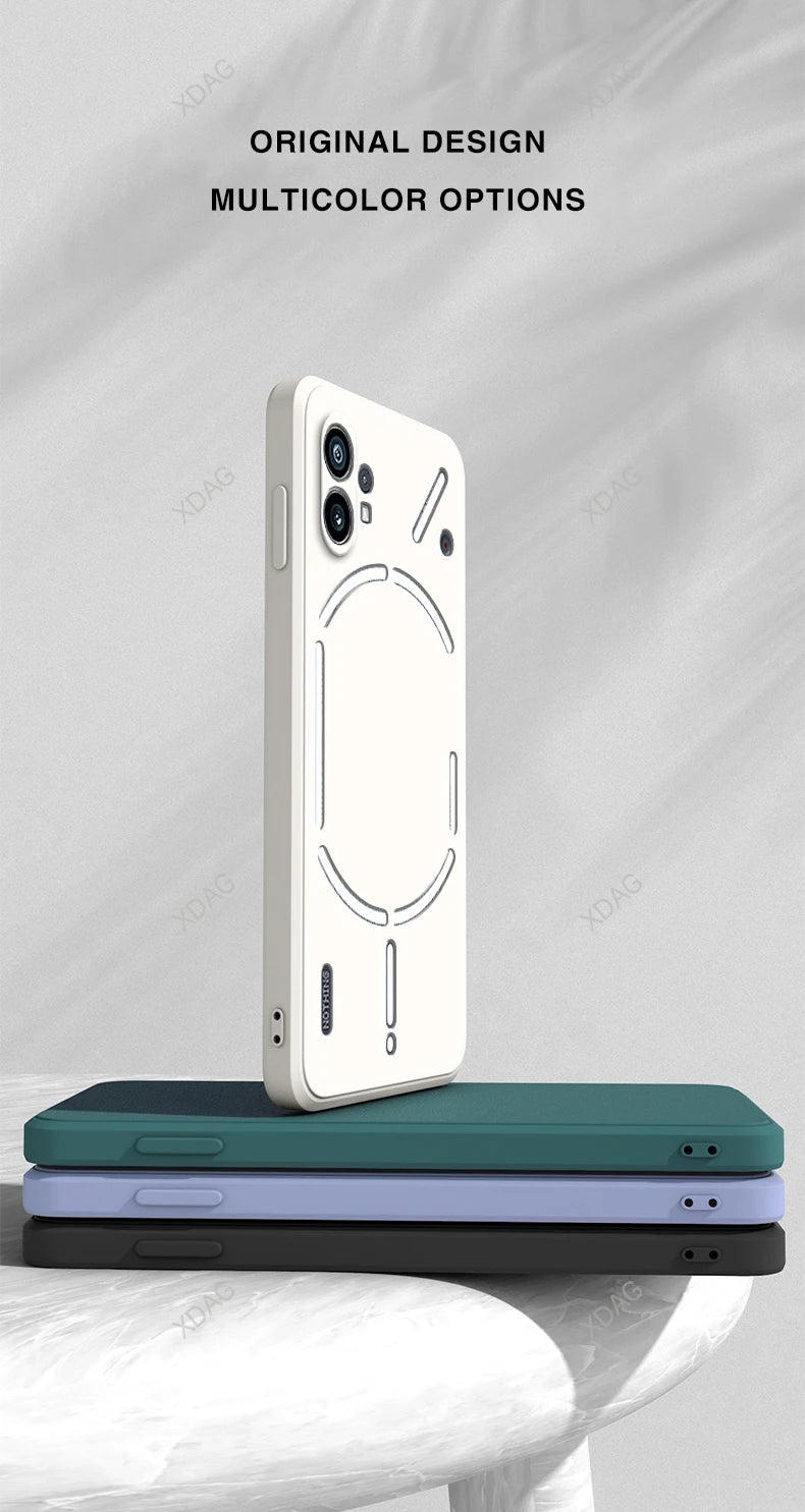 Phone Case for Nothing Phone (1) 1 One 5G A063 Fashion Simple High Qualtiy Original Liquid Silicone Camera Protection Back Cover