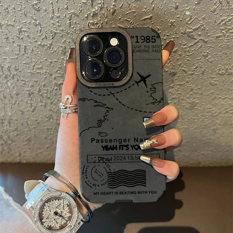 Airplane Flight Route Design Phone Case for iPhone