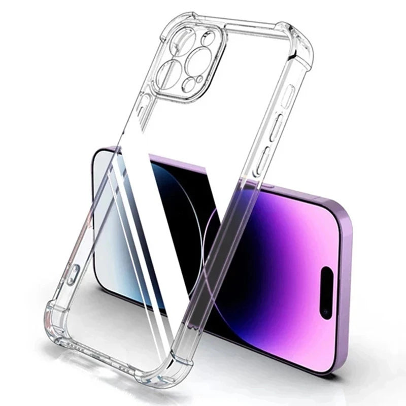 Shockproof Silicone Clear Phone Case for iPhone