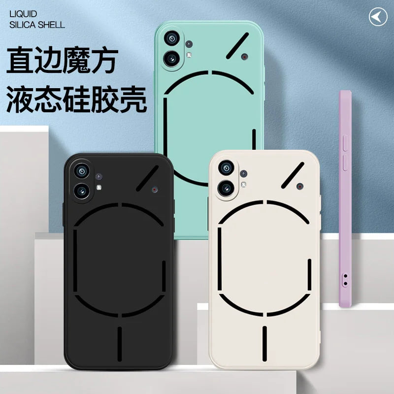 For Nothing Phone One 2 3a pro /Phone 1 A063 Case, Liquid Square Ultra-Thin Slim Fit Soft Silicone Cases for Nothing Phone 1 2R