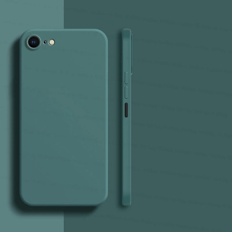 For iPhone 8 Case For iPhone SE 2022 2020 7 8 Plus Cover Case Luxury Shockproof Soft TPU Liquid Silicone Phone Back Cover Case