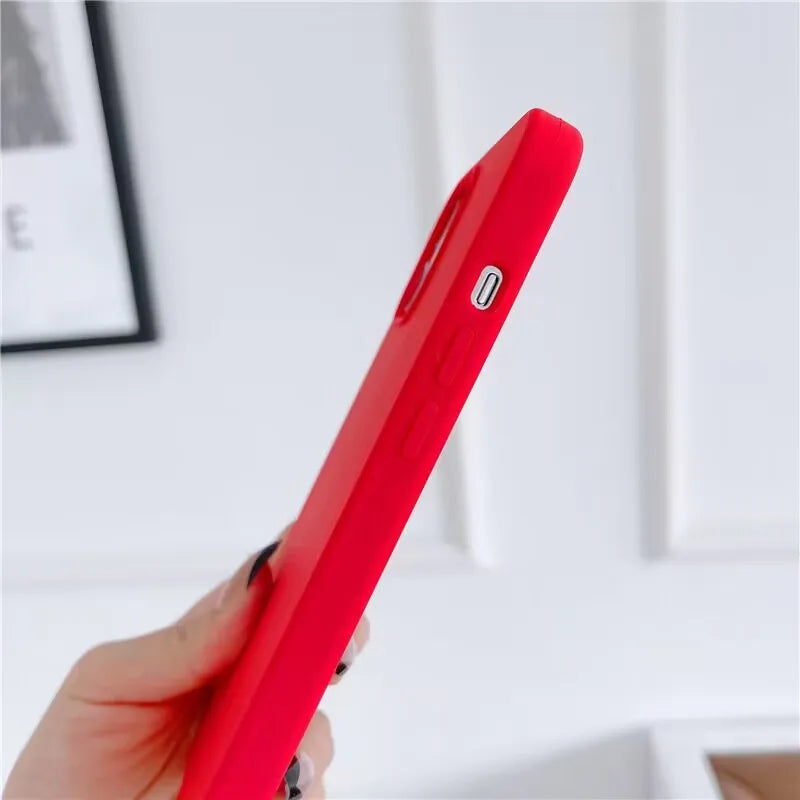 Liquid Silicone Case or Phone 15 14 13 12 Case Anti slip and Anti fall or Phone 8 7 Plus SE Shockproof Cover phone ca