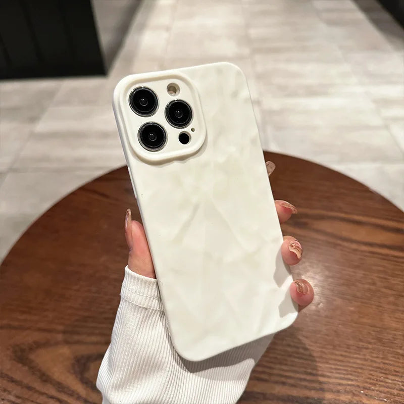 Personalized Wrinkled Phone Case For iPhone 16 15 14 13 12 11 Pro Max SE2 SE3 7 8 Plus XS Max X XR Soft Phone Case Back Cover