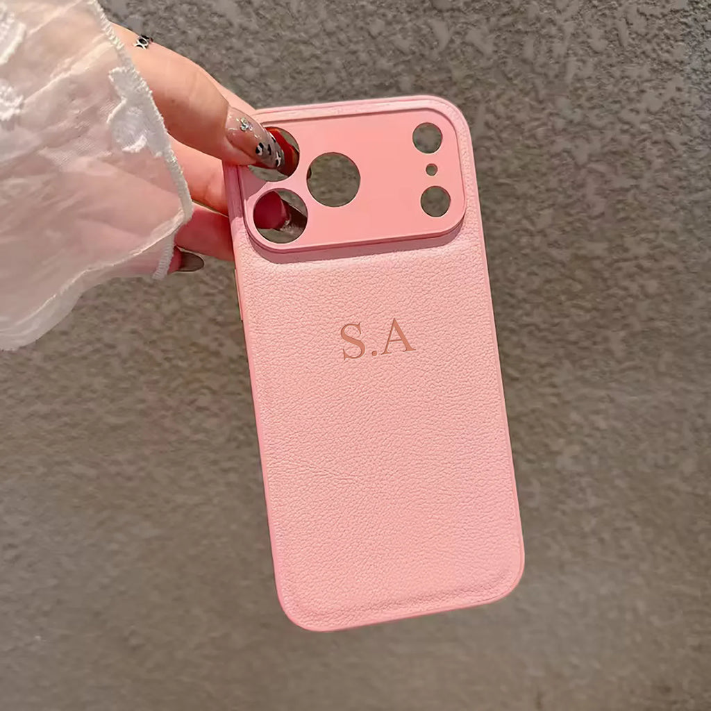 Personalized Phone Case For iPhone 17 16 15 14 13 12 11 Pro Max Plus 17Air Luxury PU Leather Customized Initials Name Gift Cover