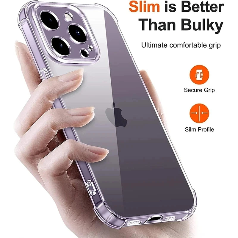 Shockproof Silicone Clear Phone Case for iPhone