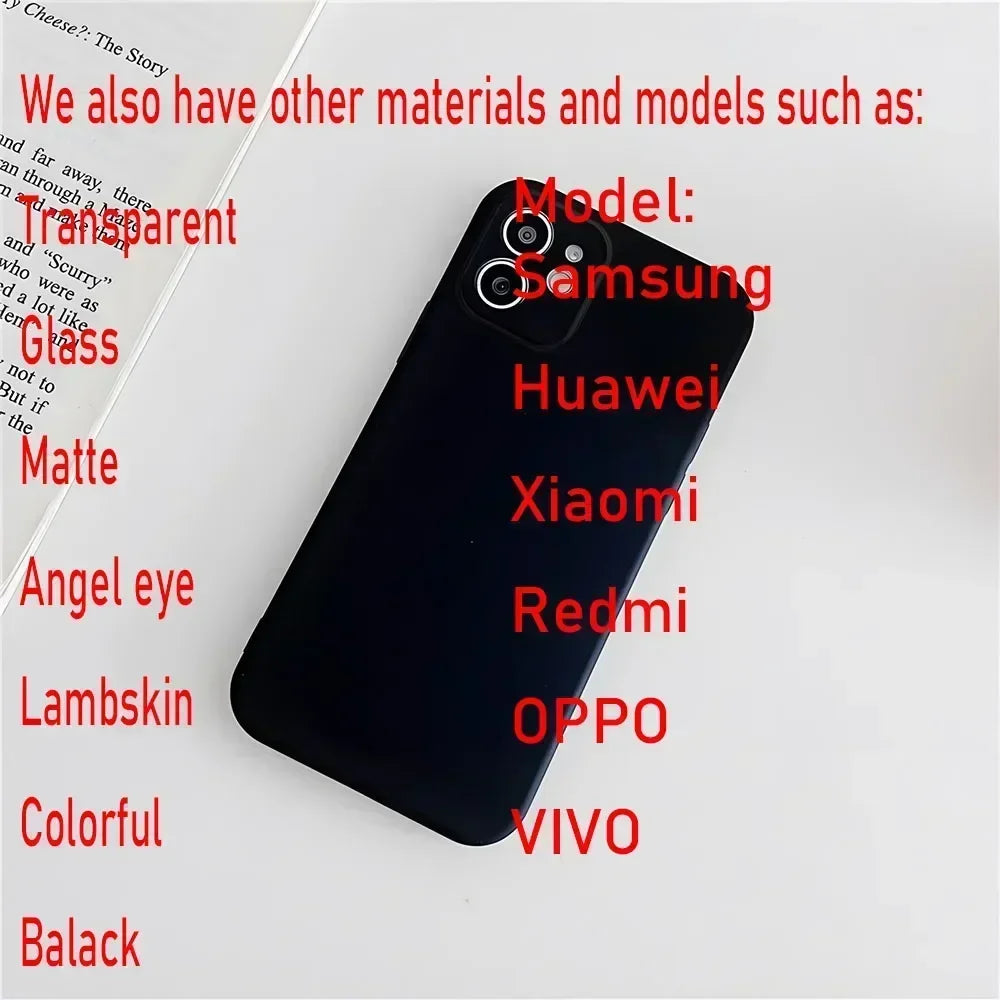 Fashion Phone Case For Iphone 17ProMax 15 16 12 11 13 14 Pro Xs Max Mini Xr X Plus Customized Design DIY Funda Silicone Cover