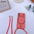 Liquid Silicone Crossbody Lanyard Case For Nothing Phone 2 One 1 Lens Protection TPU Shockproof Cover For Nothing Phone Two One