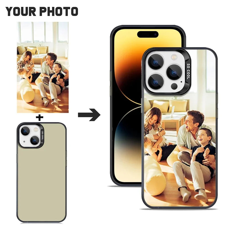 Customized Personalized Phone Case For iPhone 16 15 14 Plus 12 13 11 15 Pro MAX XR XS X 7 8 SE Cover Design Picture Name Photo