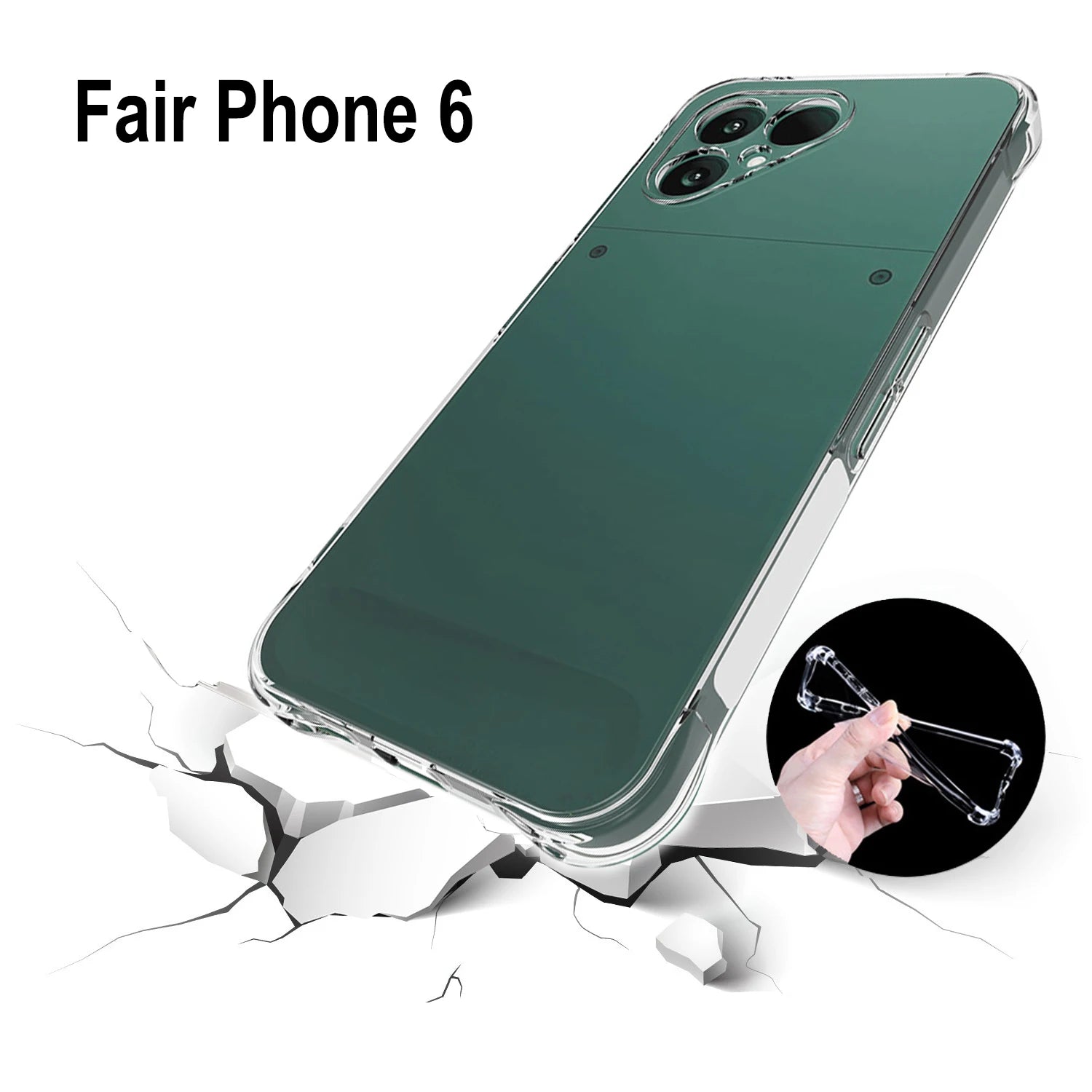 Fair Phone 6 Fairphone6 Case Shockproof Air Cushion Clear Airbag Silicon TPU Back Cover Phone Case for FairPhone 6 Fairphone6 5G
