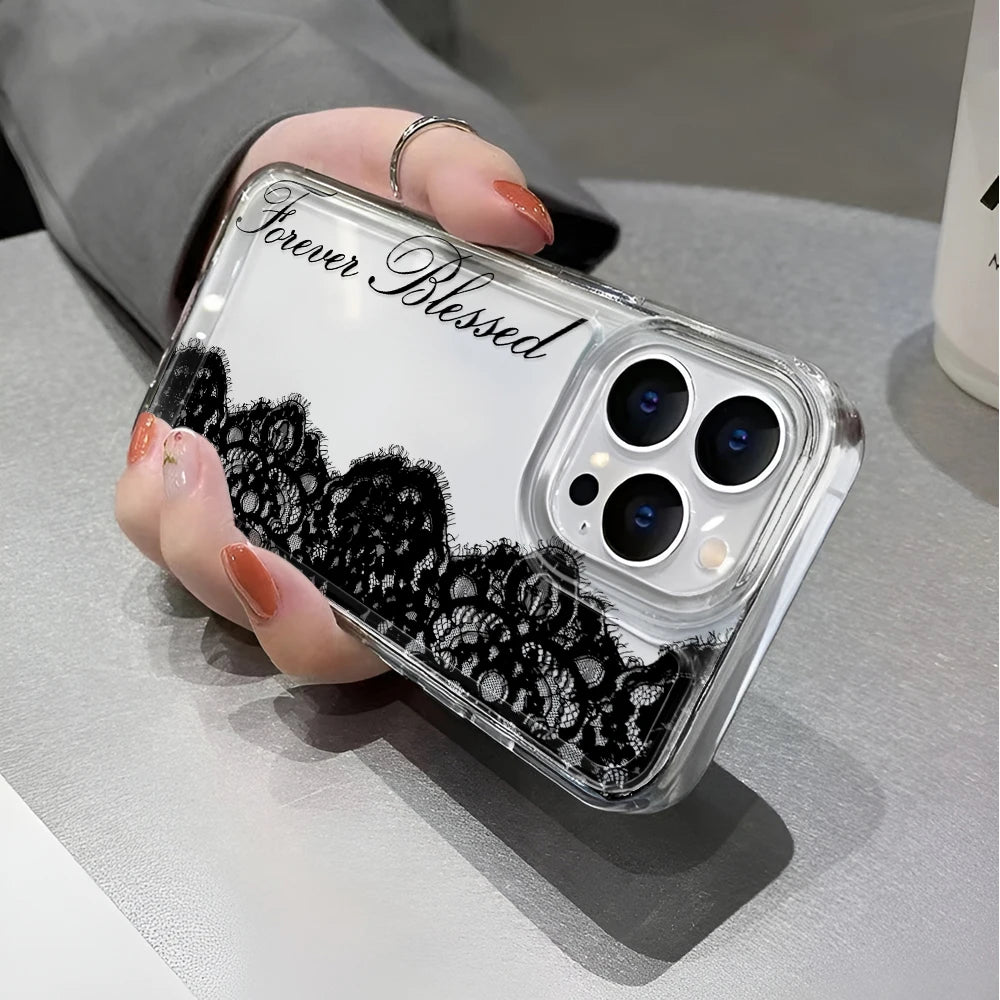 Black Lace Phone Case for iPhone