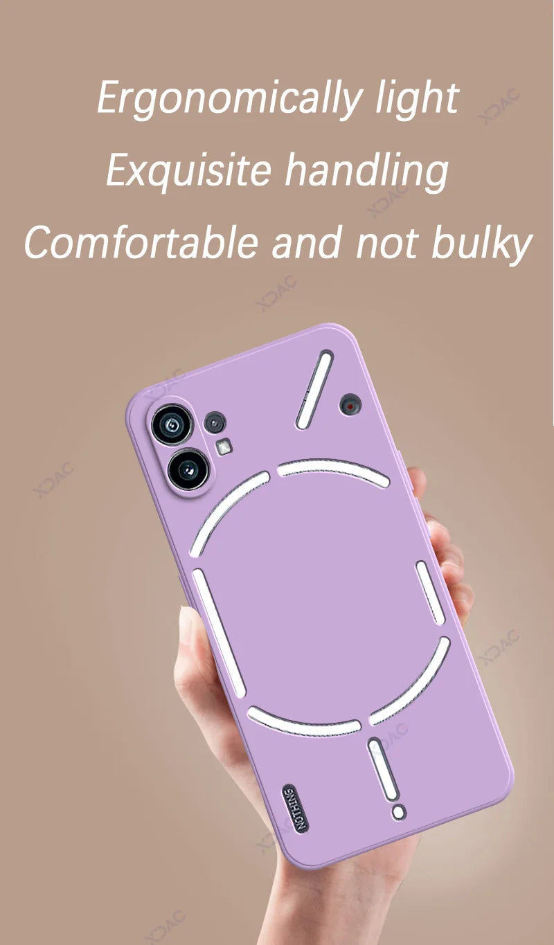 Original Mobile Phone Case for Nothing Phone 1 NothingPhone1 5G 360 Soft Luxury Square Liquid Silicone Back Cover Waterproof Bag